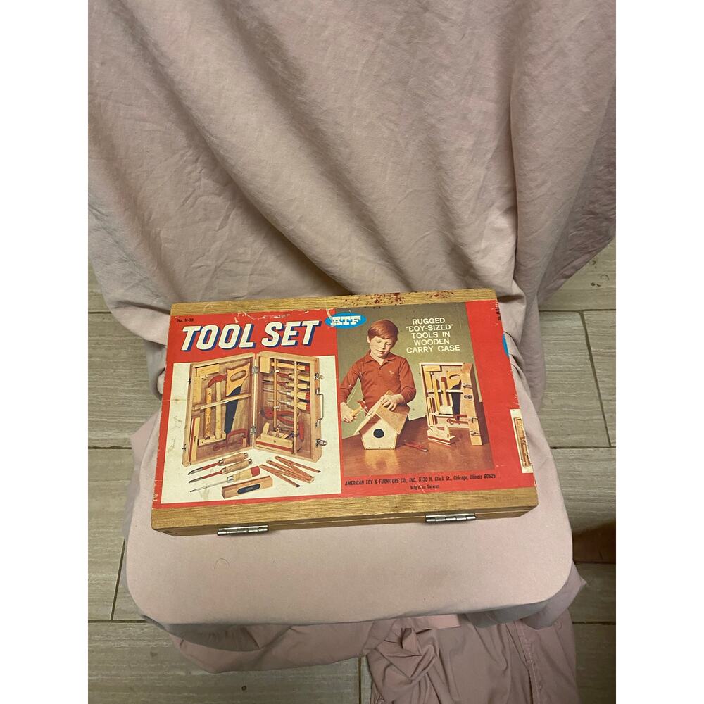Vintage ATF Tool Set Wood Box (No.M-38) Some Tools Are Missing.